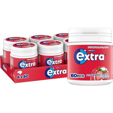 Extra Strawberry Bottle 84Gx6 Pieces