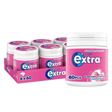 Extra Bubblemint Bottle 84Gx6 Pieces