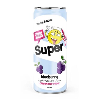 Super Sour Blue Berry Carbonated Drink 250 ml