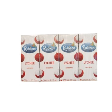 Rubicon Lychee Juice 4 x 200 ml