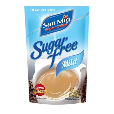 San Mig Coffee Sugar Free Mild 3 in 1 7gr x 10 Pieces