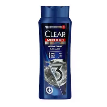 Clear Men 3 In 1 Active Shampoo 600 Ml