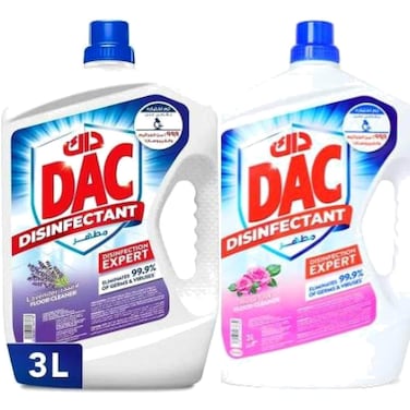 Dac Disinfectant Lavender 3Ltr + Rose 3Ltr Promo Pack