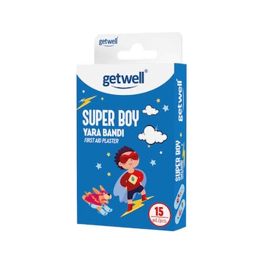 Getwell Super Boy First Aid Plasters 15 Pieces