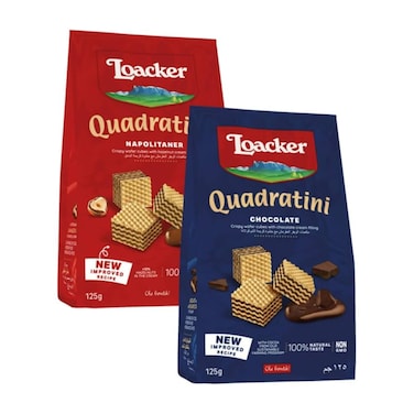 Locker Quadratini Mini Wafers 2 x 125 gr