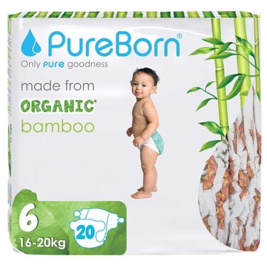 Pure Born Diapers Small 16&ndash;20 Kg 20 Pieces