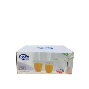 JXZ Glass Mug 6 x 250 ml