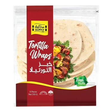 Sara Flour Tortilla Wraps 8 Inch 8 Pieces 350 gr