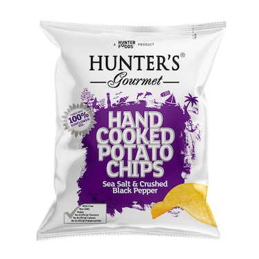 Hunter&rsquo;s Potato Chips Salt &amp; Crushed Pepper 40gr
