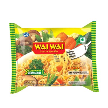 Wai Wai Instant Noodles Vegetable Flavor 75 Gram