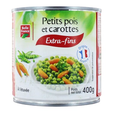 Belle France Fine Carrots &amp; Peas 400 gr