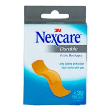 Nexcare Durable Fabric Assorted Bandages 30 Pieces