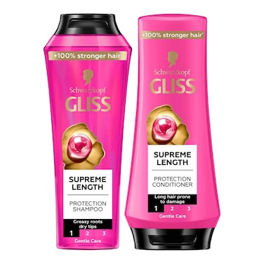 Glizz Supreme Length Protection Shampoo 400 ml and Conditioner 360 ml
