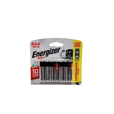 Energizer Max Battery Aaa 10+4