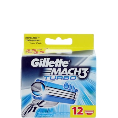 Gillette Mach3 Turbo Cartridges 12 Pieces