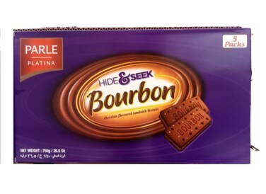 Parle Hide and Seek Bourbon 150g pack of 5