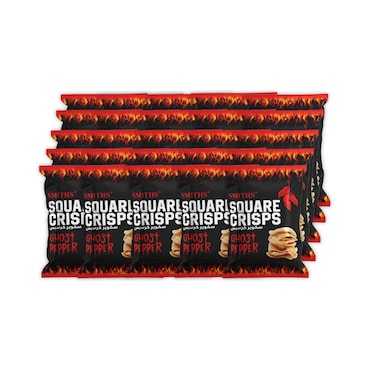 Smiths Square Crisps Ghost Pepper 20gr x 25 Pieces