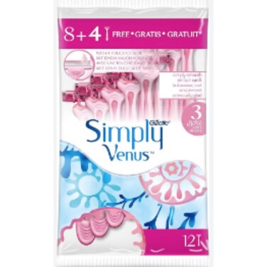 Gillette Dispo Venus 3 Pink 8+4 Pieces