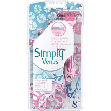 Simply Venus 3 Moisture Razor 8 Pieces