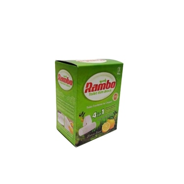 Rambo Toilet Cleaner &amp; Freshener Lemon 3pcs