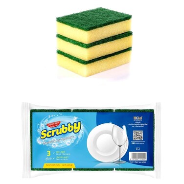 Scrubby Heavy Duty Scouring Sponge Pack of 3 Pieces