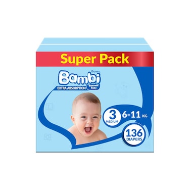 Bambi Diaper Bambi Medium Sup 136 1P