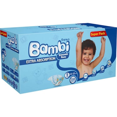 Bambi Baby Diaper 5 Xtra large 104 Pieces