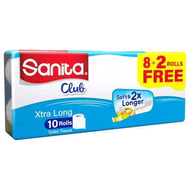 Sanita Club Toilet Roll 2 Ply 10 Pieces