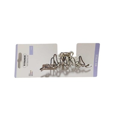 Titania 8224 Clip Silver Waves
