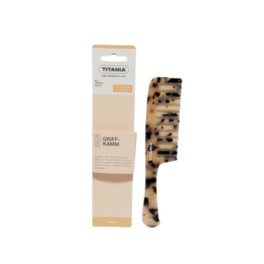Titania 1807/A Handle Comb Beig Black