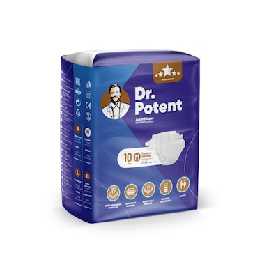 Dr.Potent Adult Diaper M-10'S