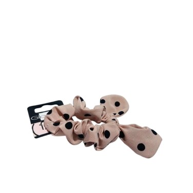 Hair Scrunchie Beige Dotted 10 gr