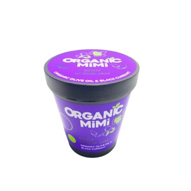 Organic Mimi Olive Oil and Black Currant Body Scrub Jam 250 gr