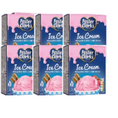 Foster Clerk Ice Cream Mix Strawberry 6 x 65 gr