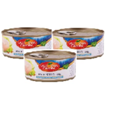 California Garden White Tuna Solid in Brine 3 x 185 gr