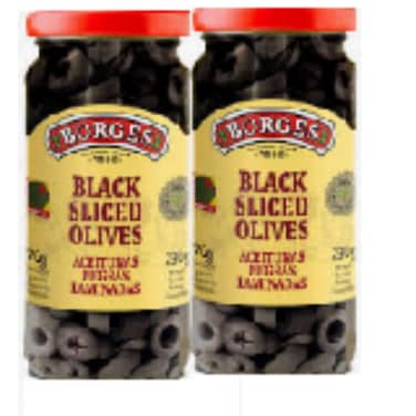 Borges Sliced Black Olives 2 x 180 gr