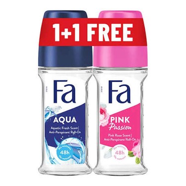 Fa Aqua Pink Roll On Deodorant 50 ml Pack of 2