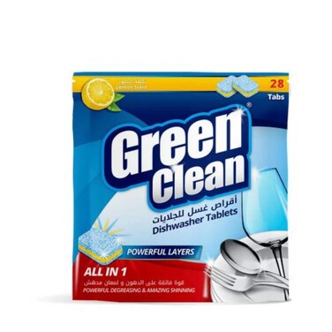 Green Clean Dishwasher Tablets 28 pcs Chlorine