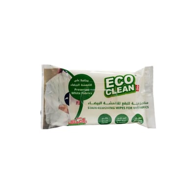 Eco Clean White Fabric Stain Wipes 10'S
