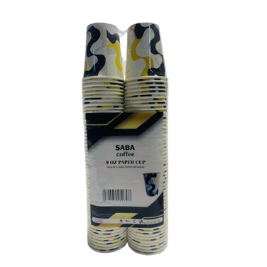 Saba Paper Cup 9 oz 100 Pieces