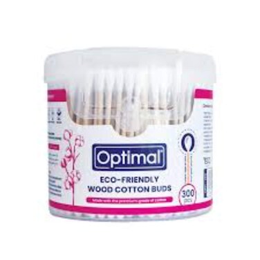 Optimal Cotton Buds Wooden Eco 300 Pieces