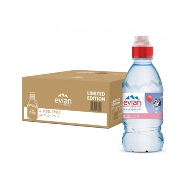 Evian Natural Mineral Water Kids 330 Ml 24 Bottles