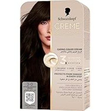 Creme Supreme Full Kit Permanent Hair Coloration Natural Dark Brown No 3