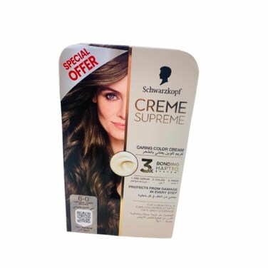 Creme Supreme Full Kit Permanent Hair Coloration Natural Light Brown No 6