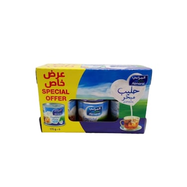 Almarai Evap Milk Full Fat 6 x 170 gr