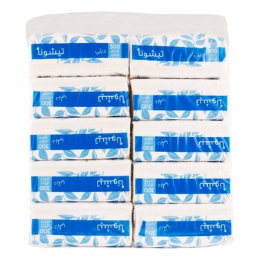 Tissuna Daily Soft Pack Tissues 300 Sheets Single Ply