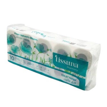 Tissuna Harmony Toilet Roll 200 Sheets 2 Ply