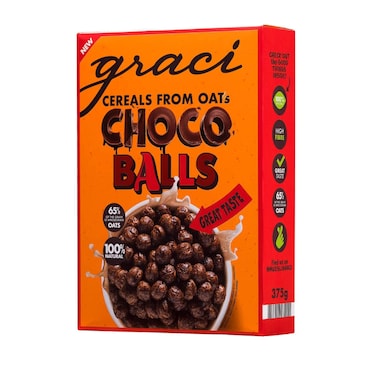 Graci Cereal Oats Choco Balls 375 gr