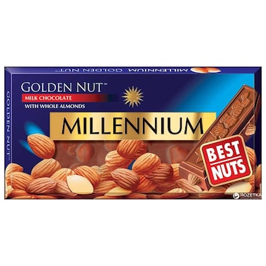 Millennium Milk Choco Almonds 100g