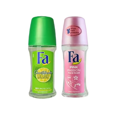 Fa Deo Roll On Pink Passion + Lemon  50ml pack of 2